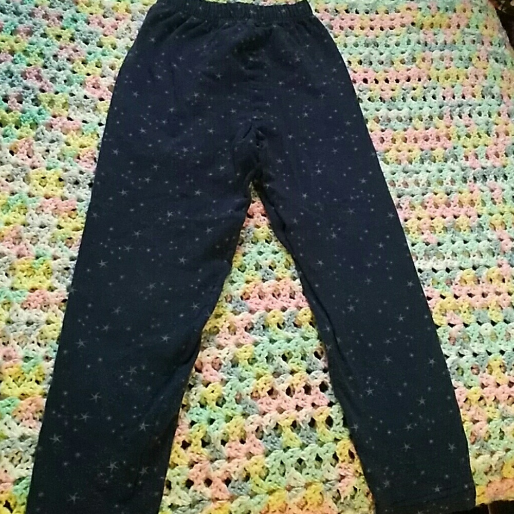 Dark blue leggings with silver stars
